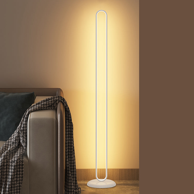Contemporary Style Linear Shape Floor Lamp Metal 1-Light Floor Lamp