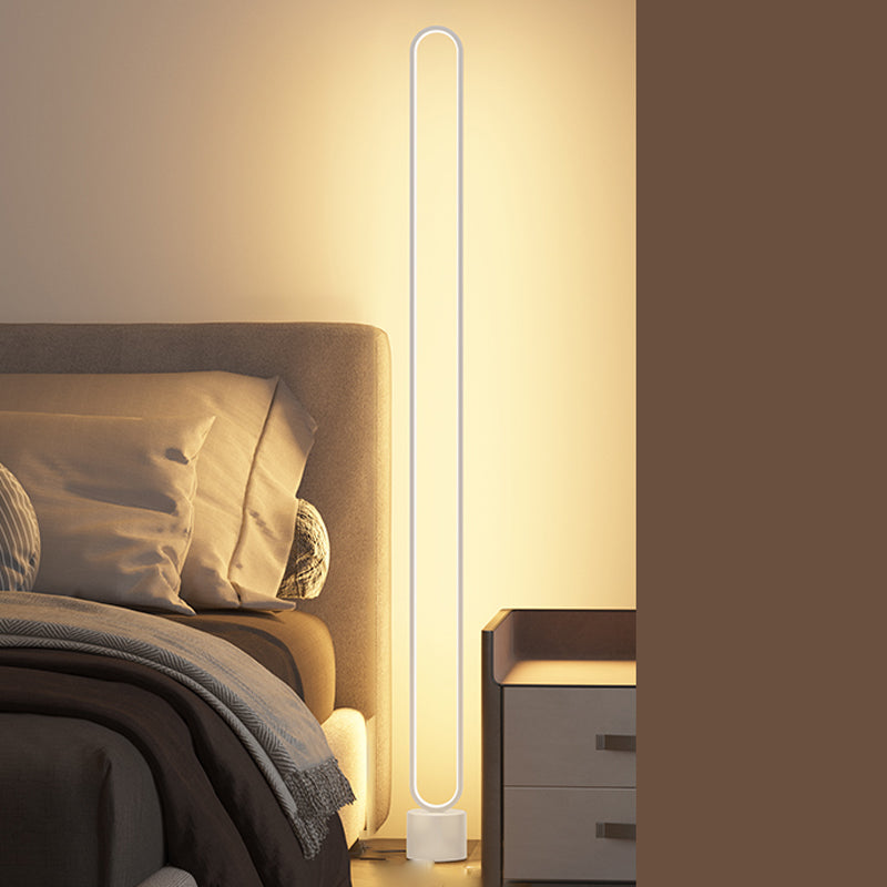Contemporary Style Linear Shape Floor Lamp Metal 1-Light Floor Lamp