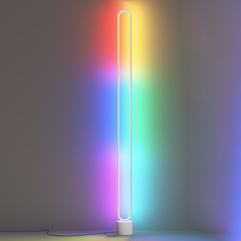 Contemporary Style Linear Shape Floor Lamp Metal 1-Light Floor Lamp