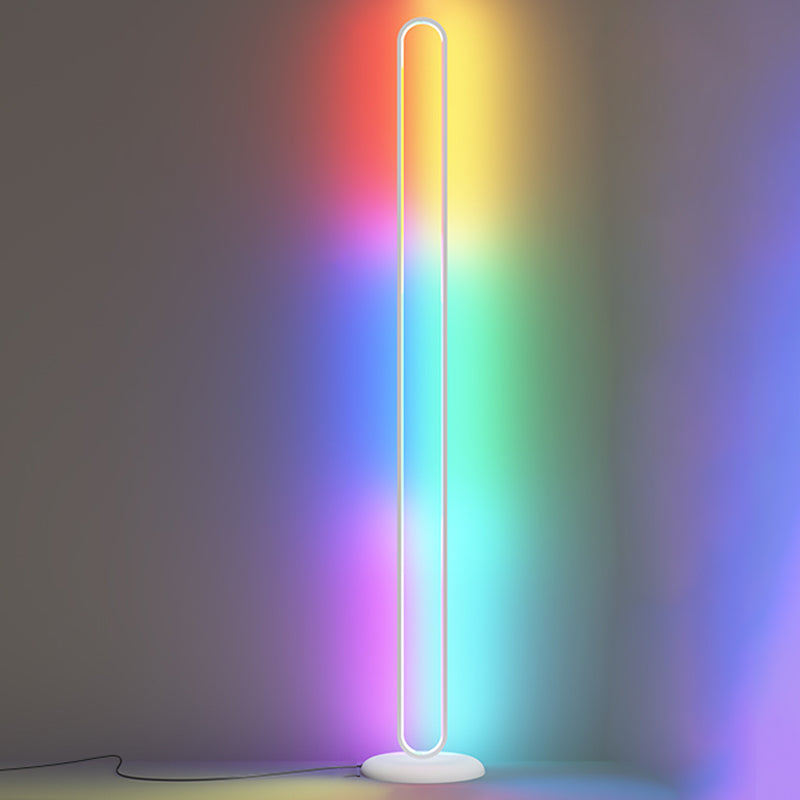 Contemporary Style Linear Shape Floor Lamp Metal 1-Light Floor Lamp