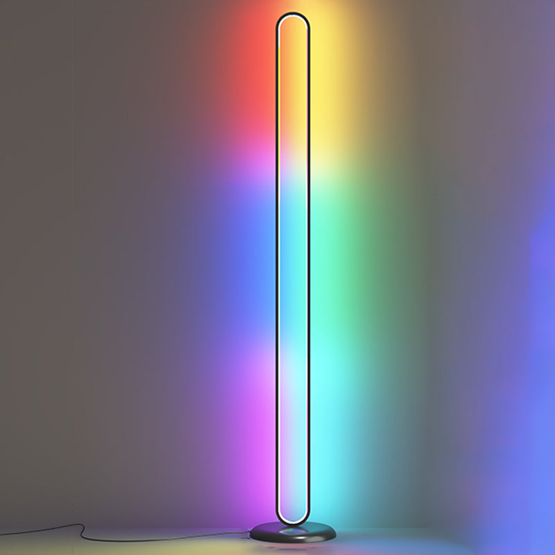 Contemporary Style Linear Shape Floor Lamp Metal 1-Light Floor Lamp