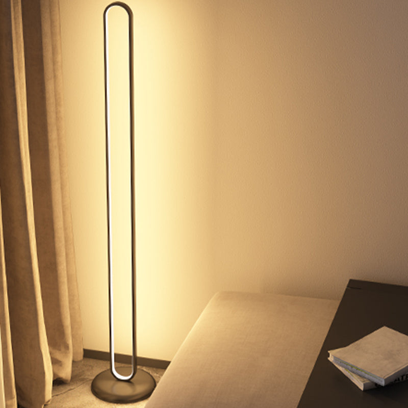 Contemporary Style Linear Shape Floor Lamp Metal 1-Light Floor Lamp