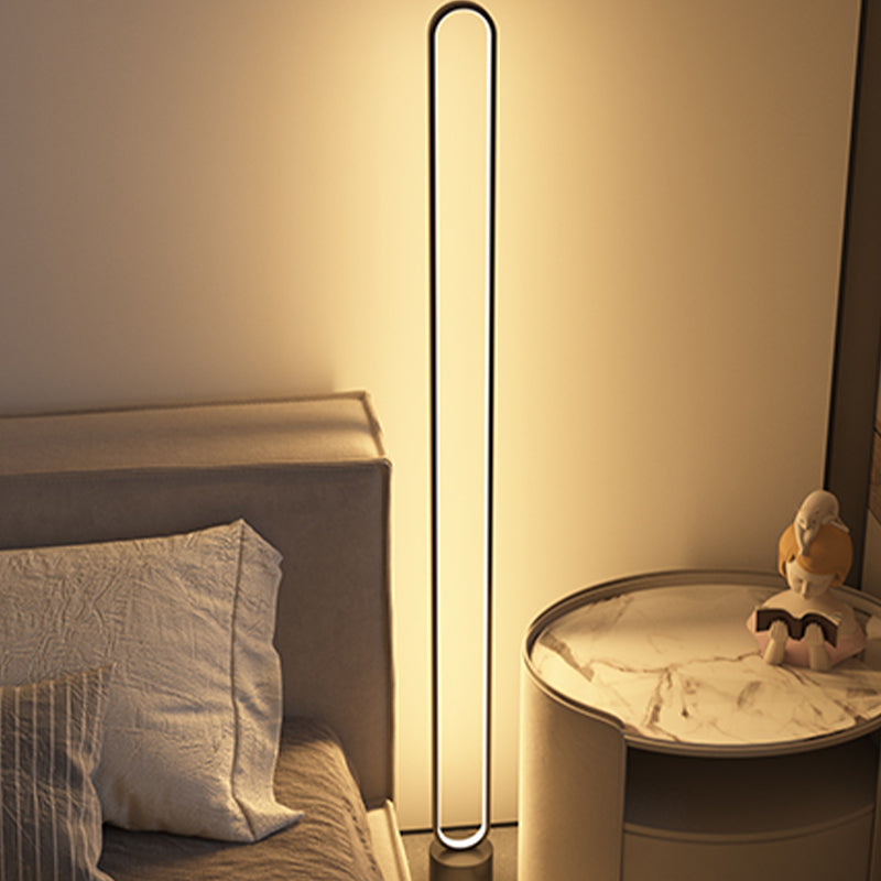 Contemporary Style Linear Shape Floor Lamp Metal 1-Light Floor Lamp