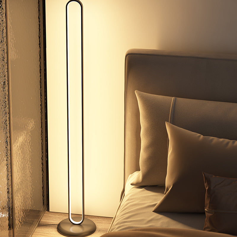 Contemporary Style Linear Shape Floor Lamp Metal 1-Light Floor Lamp
