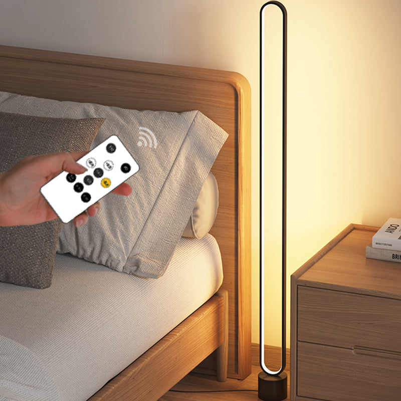 Contemporary Style Linear Shape Floor Lamp Metal 1-Light Floor Lamp