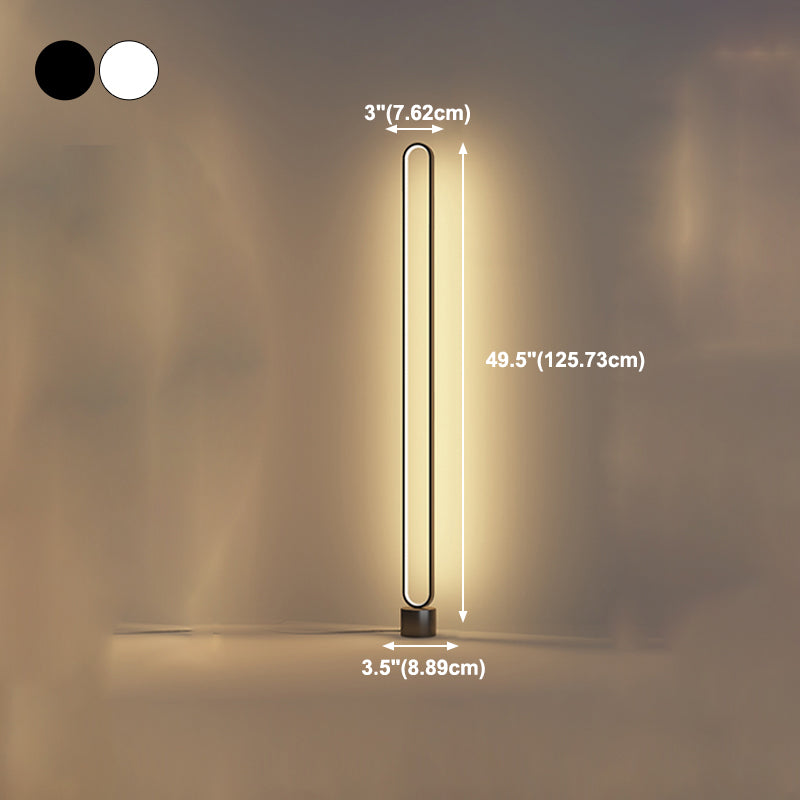 Contemporary Style Linear Shape Floor Lamp Metal 1-Light Floor Lamp