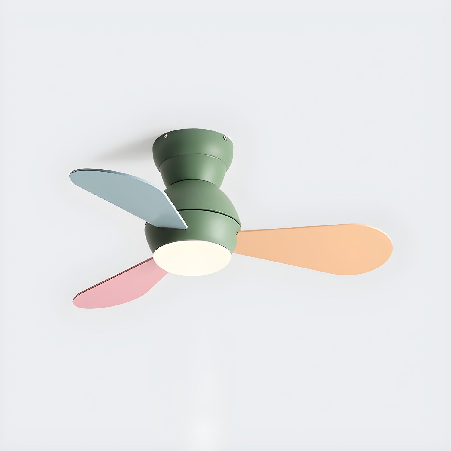 Colorful LED Ceiling Fan Light Modern Metal 1 Light LED Ceiling Fan for Children's Room