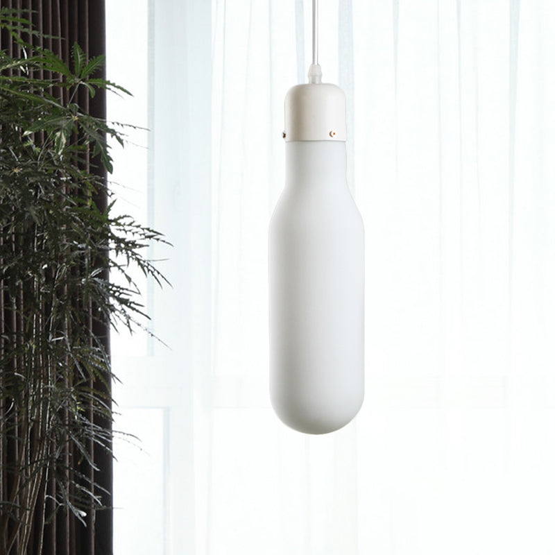 1 Light Dining Room Pendant Light Simple White Suspension Light with Cone/Globe/Cylinder Glass Design Clearhalo 'Ceiling Lights' 'Glass shade' 'Glass' 'Modern Pendants' 'Modern' 'Pendant Lights' 'Pendants' Lighting' 512869