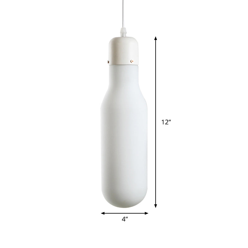 1 Light Dining Room Pendant Light Simple White Suspension Light with Cone/Globe/Cylinder Glass Design Clearhalo 'Ceiling Lights' 'Glass shade' 'Glass' 'Modern Pendants' 'Modern' 'Pendant Lights' 'Pendants' Lighting' 512871