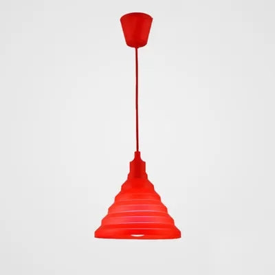 Kids Conical Hanging Pendant Metal Single Head Bright Colored Hanging Light for Game Room Clearhalo 'Ceiling Lights' 'Pendant Lights' 'Pendants' Lighting' 52124
