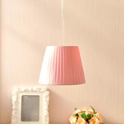 Undertint Fold Tapered Shade Hanging Light 1 Light Fabric Pendant Light for Dining Room Clearhalo 'Ceiling Lights' 'Pendant Lights' 'Pendants' Lighting' 52400