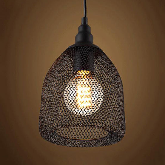 Bell Metal Pendant Light Industrial One Bulb Dining Room Hanging Ceiling Light in Black/White/Copper Black Clearhalo 'Art Deco Pendants' 'Black' 'Cast Iron' 'Ceiling Lights' 'Ceramic' 'Crystal' 'Industrial Pendants' 'Industrial' 'Metal' 'Middle Century Pendants' 'Pendant Lights' 'Pendants' 'Rustic Pendants' 'Tiffany' Lighting' 5280