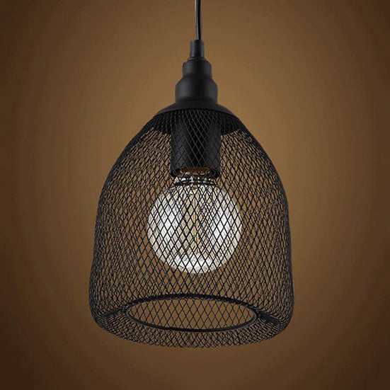 Bell Metal Pendant Light Industrial One Bulb Dining Room Hanging Ceiling Light in Black/White/Copper Clearhalo 'Art Deco Pendants' 'Black' 'Cast Iron' 'Ceiling Lights' 'Ceramic' 'Crystal' 'Industrial Pendants' 'Industrial' 'Metal' 'Middle Century Pendants' 'Pendant Lights' 'Pendants' 'Rustic Pendants' 'Tiffany' Lighting' 5281