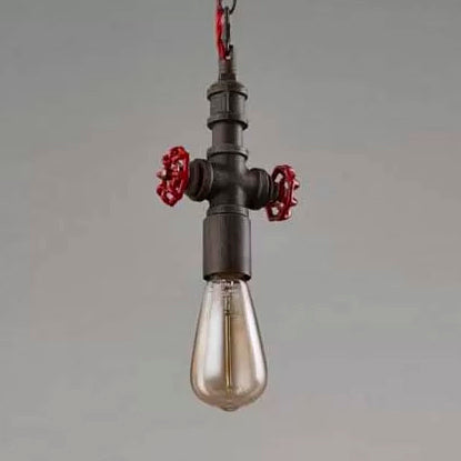Black/Bronze Pipe Pendant Light Farmhouse Style Metal 1 Bulb Restaurant Ceiling Fixture with Valve Bronze Straight Clearhalo 'Art Deco Pendants' 'Black' 'Cast Iron' 'Ceiling Lights' 'Ceramic' 'Crystal' 'Industrial Pendants' 'Industrial' 'Metal' 'Middle Century Pendants' 'Pendant Lights' 'Pendants' 'Rustic Pendants' 'Tiffany' Lighting' 5343