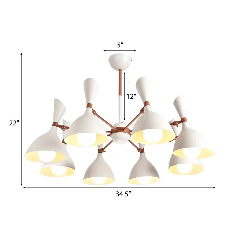Living Room Kindergarten Pendant Light Metal Contemporary Monochrome Chandelier Clearhalo 'Ceiling Lights' 'Chandeliers' Lighting' options 55395