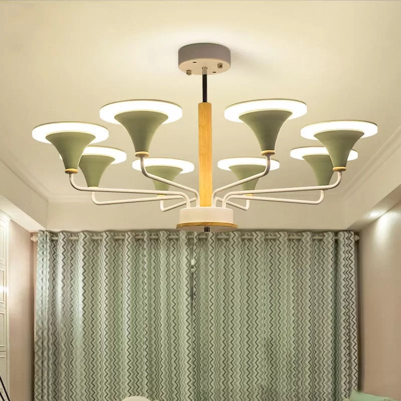 Nordic Modern Ceiling Pendant Light Curved Cone Shade Metal Hanging Light for Restaurant Clearhalo 'Ceiling Lights' 'Chandeliers' Lighting' options 55428