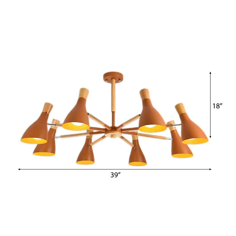 Macaron Half-Bottle Chandelier Metallic Candy Colored Pendant Light for Nursing Room Clearhalo 'Ceiling Lights' 'Chandeliers' Lighting' options 55514