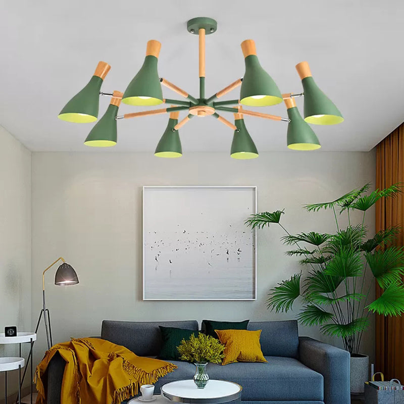 Macaron Half-Bottle Chandelier Metallic Candy Colored Pendant Light for Nursing Room Clearhalo 'Ceiling Lights' 'Chandeliers' Lighting' options 55518