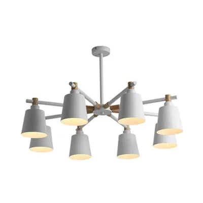 Nordic Style Bucket Chandelier Metal Multi-Head Suspension Light for Game Room Clearhalo 'Ceiling Lights' 'Chandeliers' Lighting' options 55532