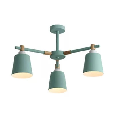 Nordic Style Bucket Chandelier Metal Multi-Head Suspension Light for Game Room Clearhalo 'Ceiling Lights' 'Chandeliers' Lighting' options 55535