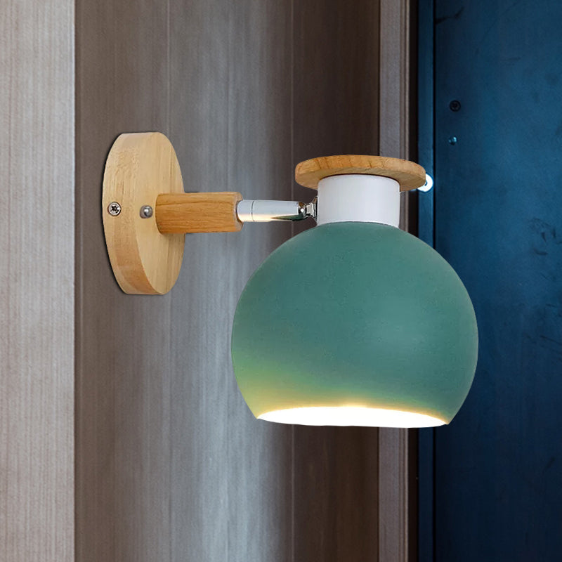 Circle Study Room Wall Sconce Metal Modern Style 1 Light Candy Colored Wall Light Clearhalo 'Wall Lamps & Sconces' 'Wall Lights' Lighting' 559281