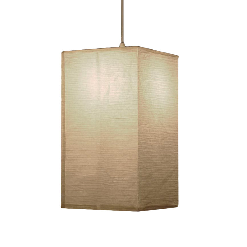 8.5"/11.5"/16.5" Wide Lantern Suspension Pendant Traditional Paper White 1 Light Hanging Pendant Lamp Clearhalo 'Ceiling Lights' 'Modern Pendants' 'Modern' 'Pendant Lights' 'Pendants' Lighting' 598111