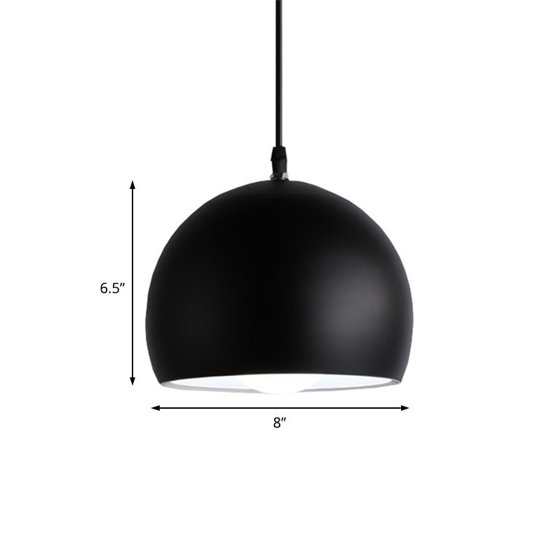 Black Globe Shade Hanging Light Industrial Style Metallic 1 Head Kitchen Pendant Lamp, 8"/10"/14" Width Clearhalo 'Art Deco Pendants' 'Black' 'Cast Iron' 'Ceiling Lights' 'Ceramic' 'Crystal' 'Industrial Pendants' 'Industrial' 'Metal' 'Middle Century Pendants' 'Pendant Lights' 'Pendants' 'Rustic Pendants' 'Tiffany' Lighting' 59842