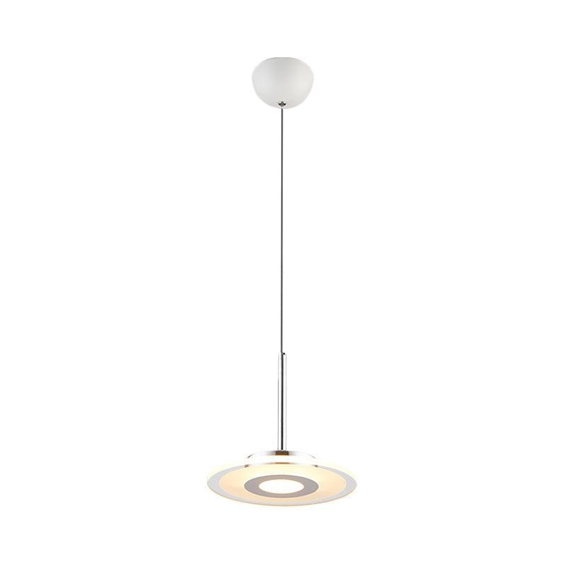 Ultrathin Acrylic Island Pendant Simple LED White Pendant Light Fixture in Warm/White/Natural Light Clearhalo 'Ceiling Lights' 'Modern Pendants' 'Modern' 'Pendant Lights' 'Pendants' Lighting' 600042