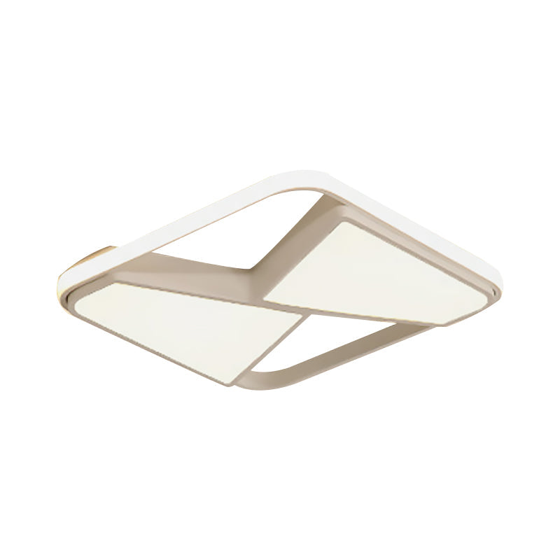 LED Squared Ceiling Mounted Light Nordic Style Black/White Acrylic Flush Pendant Light in Warm/White Lighting Clearhalo 'Ceiling Lights' 'Close To Ceiling Lights' 'Close to ceiling' 'Flush mount' Lighting' 600625