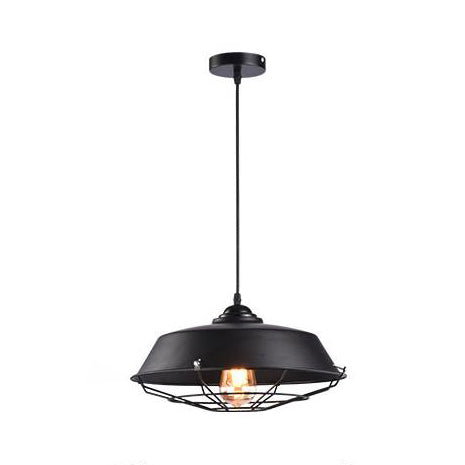 1 Light Barn Pendant Lamp Farmhouse Black/White Metal Height Adjustable Hanging Ceiling Light for Bar Clearhalo 'Art Deco Pendants' 'Black' 'Cast Iron' 'Ceiling Lights' 'Ceramic' 'Crystal' 'Industrial Pendants' 'Industrial' 'Metal' 'Middle Century Pendants' 'Pendant Lights' 'Pendants' 'Rustic Pendants' 'Tiffany' Lighting' 60365