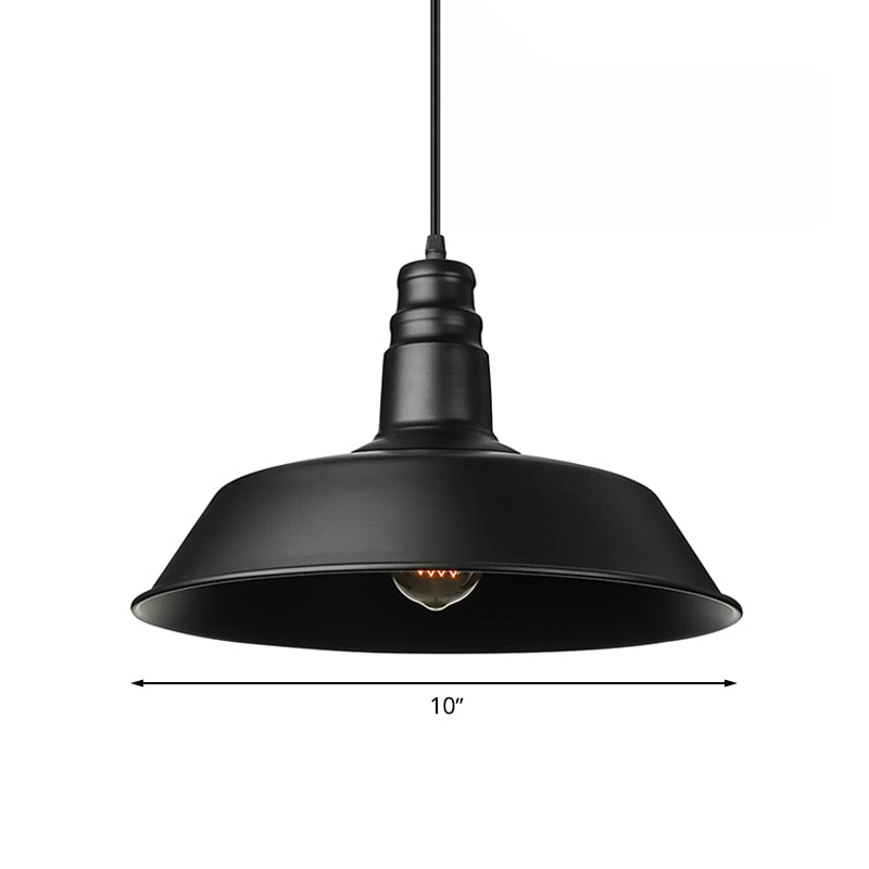 Industrial Barn Shaped Pendant Light One Light Metal Suspension Light in Black for Study Room Clearhalo 'Art Deco Pendants' 'Black' 'Cast Iron' 'Ceiling Lights' 'Ceramic' 'Crystal' 'Industrial Pendants' 'Industrial' 'Metal' 'Middle Century Pendants' 'Pendant Lights' 'Pendants' 'Rustic Pendants' 'Tiffany' Lighting' 621996