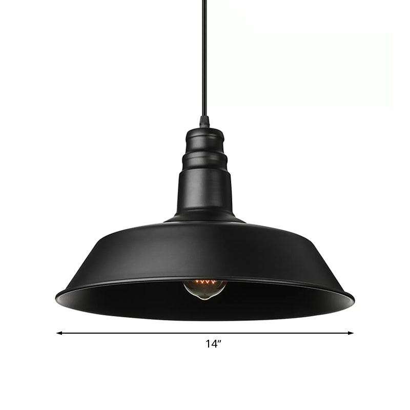 Industrial Barn Shaped Pendant Light One Light Metal Suspension Light in Black for Study Room Clearhalo 'Art Deco Pendants' 'Black' 'Cast Iron' 'Ceiling Lights' 'Ceramic' 'Crystal' 'Industrial Pendants' 'Industrial' 'Metal' 'Middle Century Pendants' 'Pendant Lights' 'Pendants' 'Rustic Pendants' 'Tiffany' Lighting' 621997