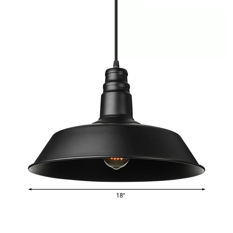 Industrial Barn Shaped Pendant Light One Light Metal Suspension Light in Black for Study Room Clearhalo 'Art Deco Pendants' 'Black' 'Cast Iron' 'Ceiling Lights' 'Ceramic' 'Crystal' 'Industrial Pendants' 'Industrial' 'Metal' 'Middle Century Pendants' 'Pendant Lights' 'Pendants' 'Rustic Pendants' 'Tiffany' Lighting' 621998