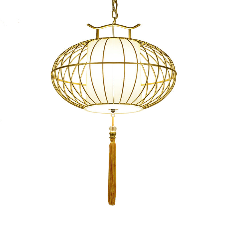 Chinese Style 1 Light Hanging Pendant Light with Bamboo Shade Black/Gold Lantern Ceiling Light for Indoor, 16"/21.5" W Clearhalo 'Ceiling Lights' 'Modern Pendants' 'Modern' 'Pendant Lights' 'Pendants' Lighting' 622261