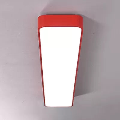 Acrylic Linear Ceiling Mount Light Baby Bedroom Kids Candy Colored LED Ceiling Lamp Red Clearhalo 'Ceiling Lights' 'Close To Ceiling Lights' 'Close to ceiling' 'Flush mount' 'Industrial Flush Mount' Lighting' 64379
