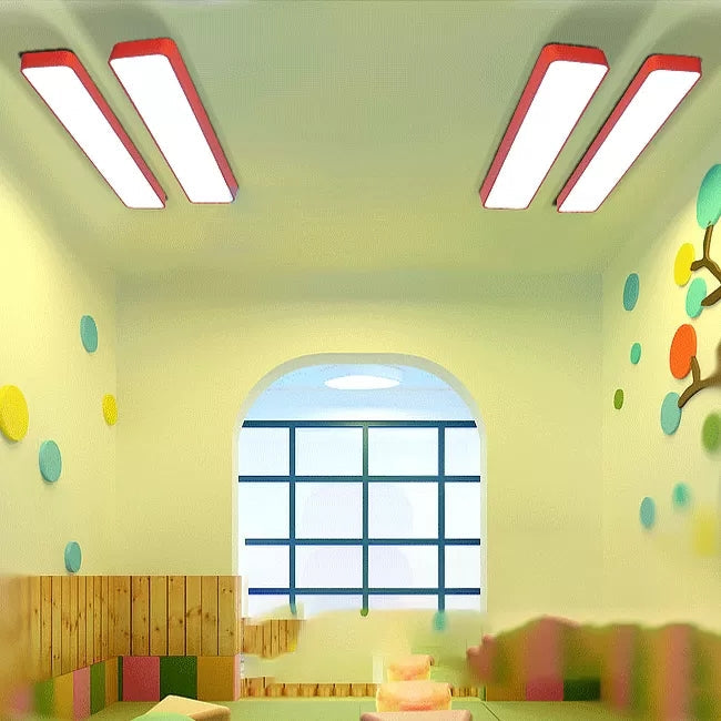 Acrylic Linear Ceiling Mount Light Baby Bedroom Kids Candy Colored LED Ceiling Lamp Clearhalo 'Ceiling Lights' 'Close To Ceiling Lights' 'Close to ceiling' 'Flush mount' 'Industrial Flush Mount' Lighting' 64381
