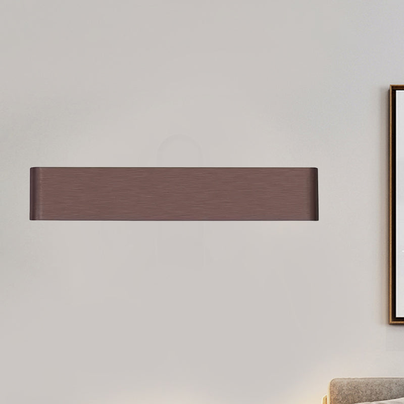 6"/10" Dia Rectangle Wall Light Minimalism Metal LED Living Room Wall Washer Lamp in Black/Silver, Warm/White Lighting Clearhalo 'Cast Iron' 'Glass' 'Industrial' 'Modern wall lights' 'Modern' 'Tiffany' 'Traditional wall lights' 'Wall Lamps & Sconces' 'Wall Lights' Lighting' 678462
