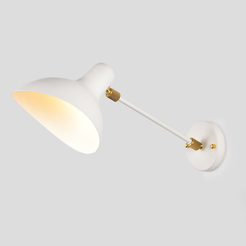 Modernist Style Duckbill Sconce Lighting Metallic 1 Light Living Room Wall Mounted Lamp in Black/Grey Clearhalo 'Cast Iron' 'Glass' 'Industrial' 'Modern wall lights' 'Modern' 'Tiffany' 'Traditional wall lights' 'Wall Lamps & Sconces' 'Wall Lights' Lighting' 678964