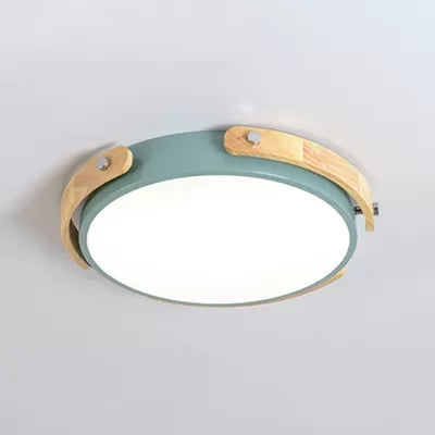 Study Room Round Ceiling Mount Light Acrylic Macaron Stylish Undertint Ceiling Light Green Clearhalo 'Ceiling Lights' 'Close To Ceiling Lights' 'Close to ceiling' 'Flush mount' Lighting' 68295