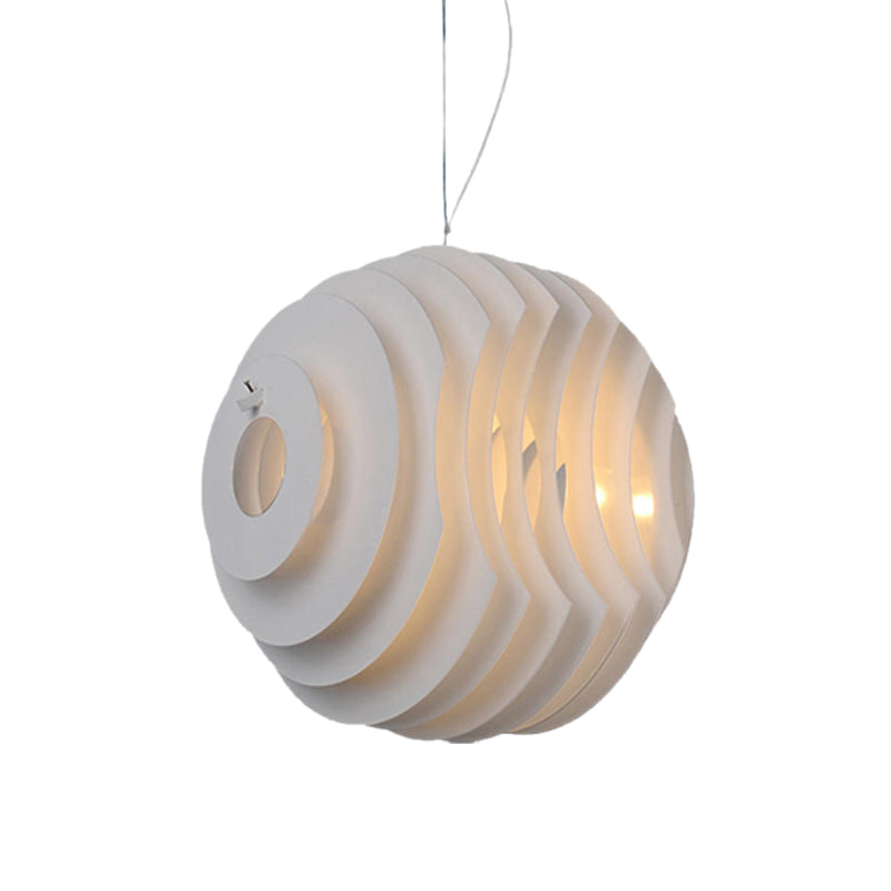 Honeycomb Dining Room Hanging Lighting Metal 1 Light Modernist Suspension Lamp in White Clearhalo 'Ceiling Lights' 'Modern Pendants' 'Modern' 'Pendant Lights' 'Pendants' Lighting' 702519