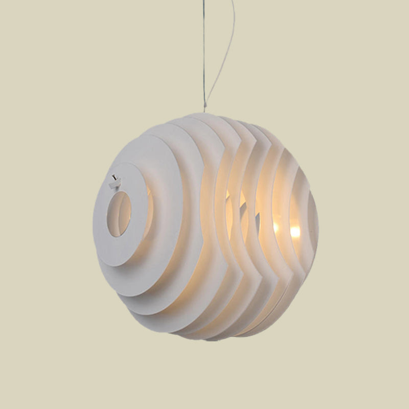 Honeycomb Dining Room Hanging Lighting Metal 1 Light Modernist Suspension Lamp in White Clearhalo 'Ceiling Lights' 'Modern Pendants' 'Modern' 'Pendant Lights' 'Pendants' Lighting' 702520