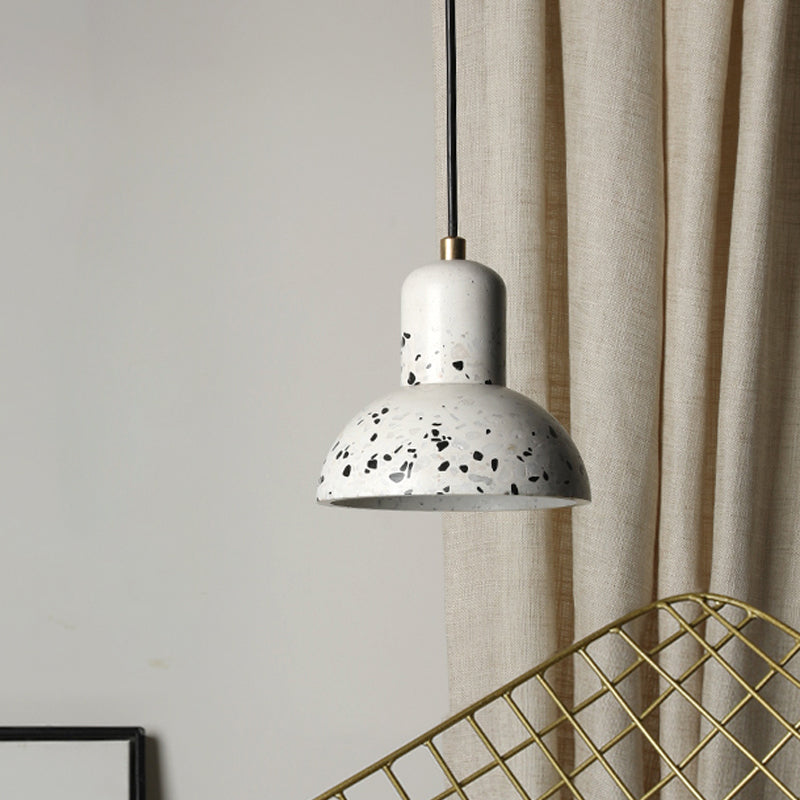 Cement Urn Down Lighting Nordic 1 Light White and Black Ceiling Pendant Lamp for Restaurant White Clearhalo 'Ceiling Lights' 'Modern Pendants' 'Modern' 'Pendant Lights' 'Pendants' Lighting' 731557