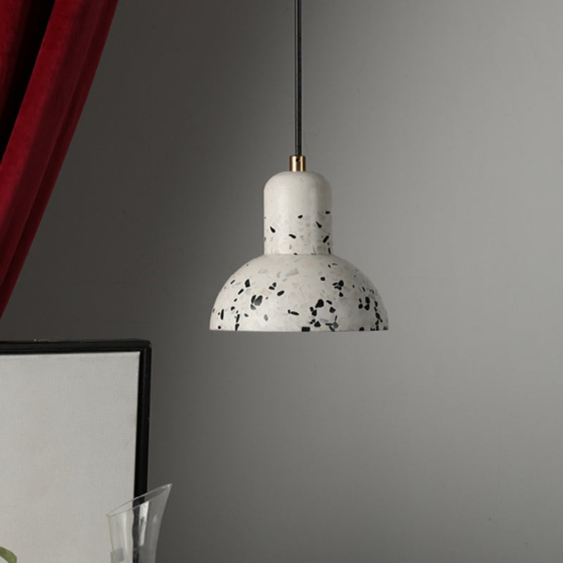 Cement Urn Down Lighting Nordic 1 Light White and Black Ceiling Pendant Lamp for Restaurant Clearhalo 'Ceiling Lights' 'Modern Pendants' 'Modern' 'Pendant Lights' 'Pendants' Lighting' 731558
