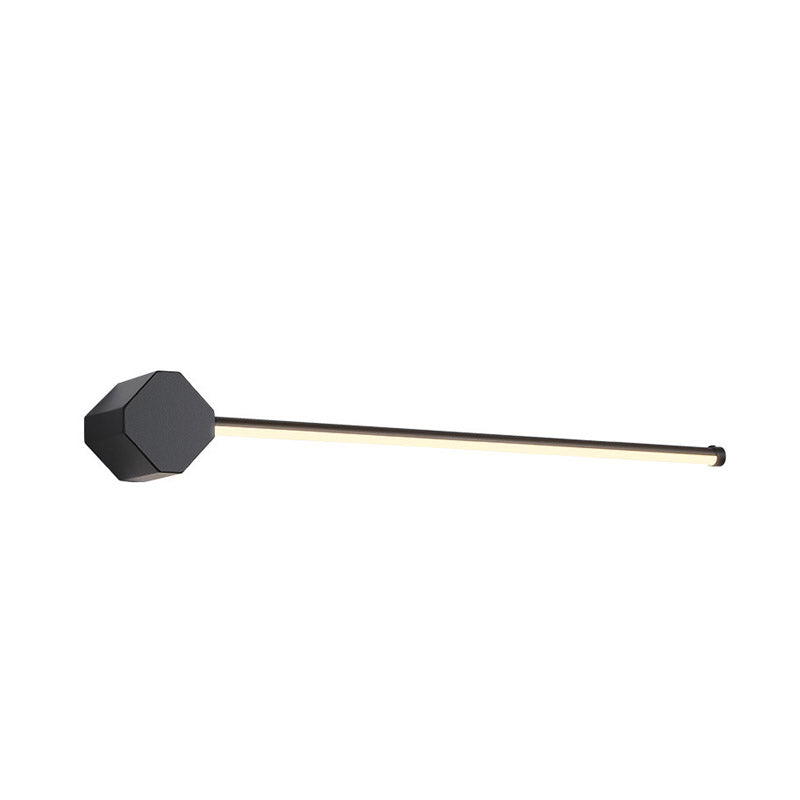 LED Bathroom Sconce Simple Black/White Finish Vanity Wall Light with Slim Linear Acrylic Shade, 16"/23.5" Long Clearhalo 'Modern wall lights' 'Modern' 'Vanity Lights' 'Wall Lights' Lighting' 732512