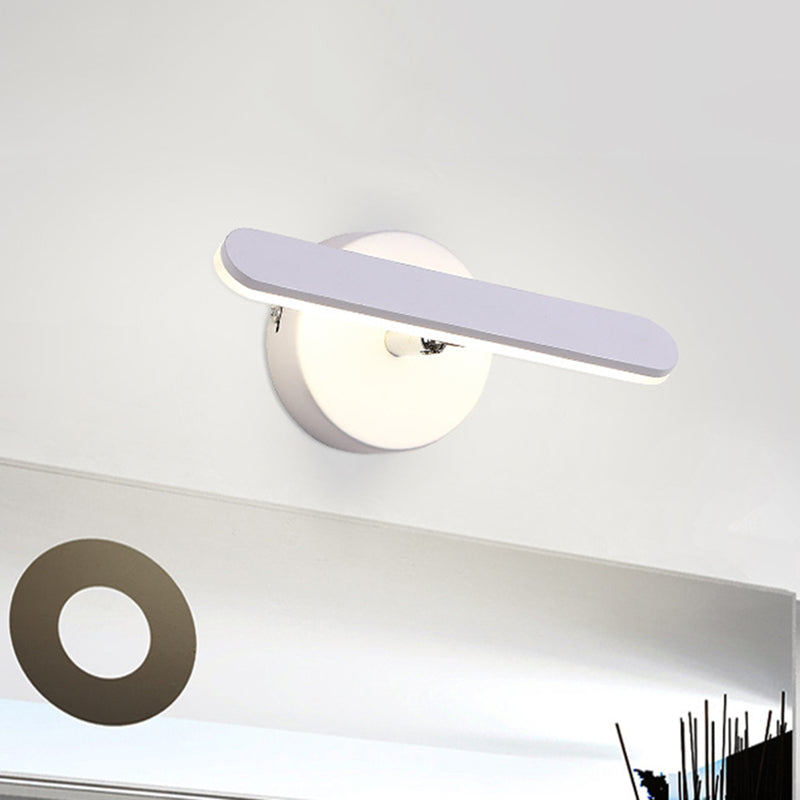 Aluminum Linear Vanity Wall Light Modern LED White Sconce Lighting in Natural/Warm Light for Bathroom Clearhalo 'Cast Iron' 'Glass' 'Industrial' 'Modern wall lights' 'Modern' 'Tiffany' 'Traditional wall lights' 'Vanity Lights' 'Wall Lights' Lighting' 732629
