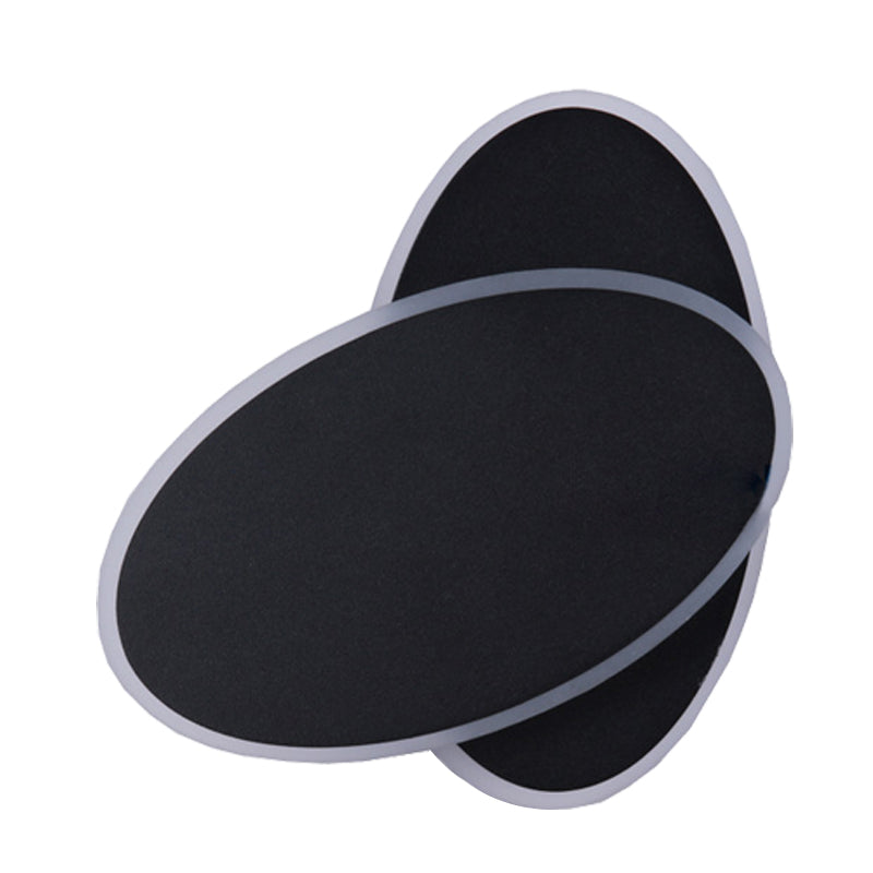 Modern LED Sconce Light White/Black Finish Double Oval Wall Lamp Fixture with Acrylic Shade in Warm/White Light Clearhalo 'Modern wall lights' 'Modern' 'Wall Lamps & Sconces' 'Wall Lights' Lighting' 733272