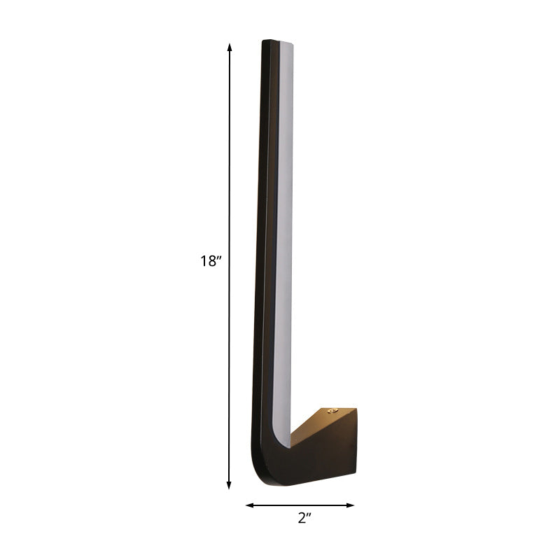 Black Finish Linear Wall Sconce Simplicity LED Acrylic Wall Lighting Ideas in Warm/White Light for Living Room Clearhalo 'Modern wall lights' 'Modern' 'Wall Lamps & Sconces' 'Wall Lights' Lighting' 733637