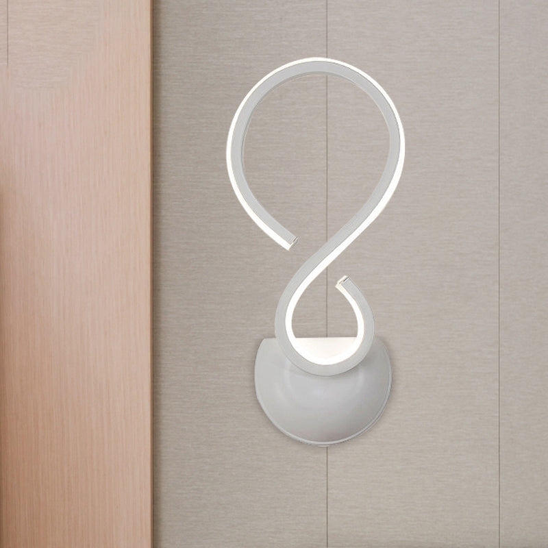 Twisting Acrylic Wall Light Sconce Simplicity LED White Finish Wall Mounted Lighting for Living Room Clearhalo 'Modern wall lights' 'Modern' 'Wall Lamps & Sconces' 'Wall Lights' Lighting' 733640