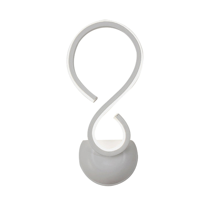 Twisting Acrylic Wall Light Sconce Simplicity LED White Finish Wall Mounted Lighting for Living Room Clearhalo 'Modern wall lights' 'Modern' 'Wall Lamps & Sconces' 'Wall Lights' Lighting' 733641