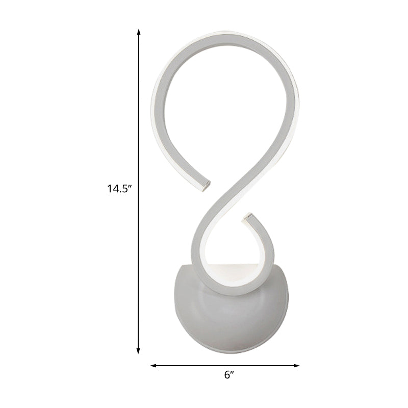 Twisting Acrylic Wall Light Sconce Simplicity LED White Finish Wall Mounted Lighting for Living Room Clearhalo 'Modern wall lights' 'Modern' 'Wall Lamps & Sconces' 'Wall Lights' Lighting' 733642